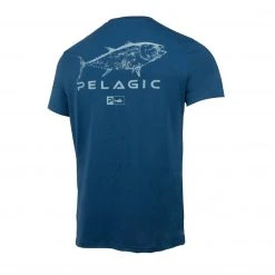 PELAGIC Tee Gyotaku Premium UV Smokey Blue