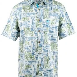 PELAGIC Woven Shirt Fish Market Khaki