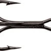 Mustad Kingfish Treble Black Hooks 3599BN #1 (25 Pack) Salmon Trolling