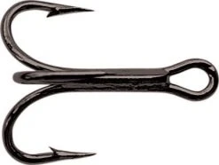 Mustad Kingfish Treble Black Hooks 3599BN #1 (25 Pack) Salmon Trolling