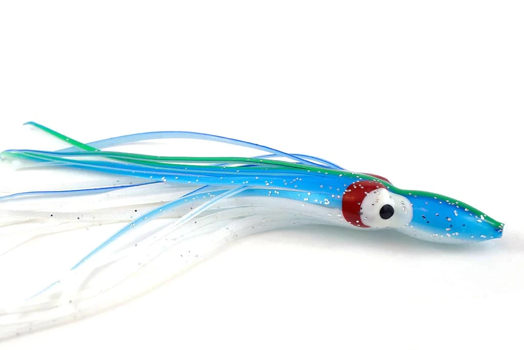 Hoochies NORTH PACIFIC OCTOPUS 4-1/4" B49W (Cornflower) 3 Hoochies NORTH PACIFIC OCTOPUS 4-1/4" B49W (Cornflower)