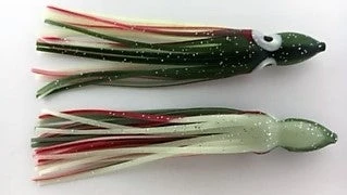 NORTH PACIFIC OCTOPUS 4-1/4" G79L (Army Truck Glow Belly) Hoochies 1 NORTH PACIFIC OCTOPUS 4-1/4" G79L (Army Truck Glow Belly) Hoochies