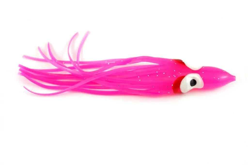 NORTH PACIFIC OCTOPUS 4-1/4" M18 (Pink Red) Hoochies 1 NORTH PACIFIC OCTOPUS 4-1/4" M18 (Pink Red) Hoochies