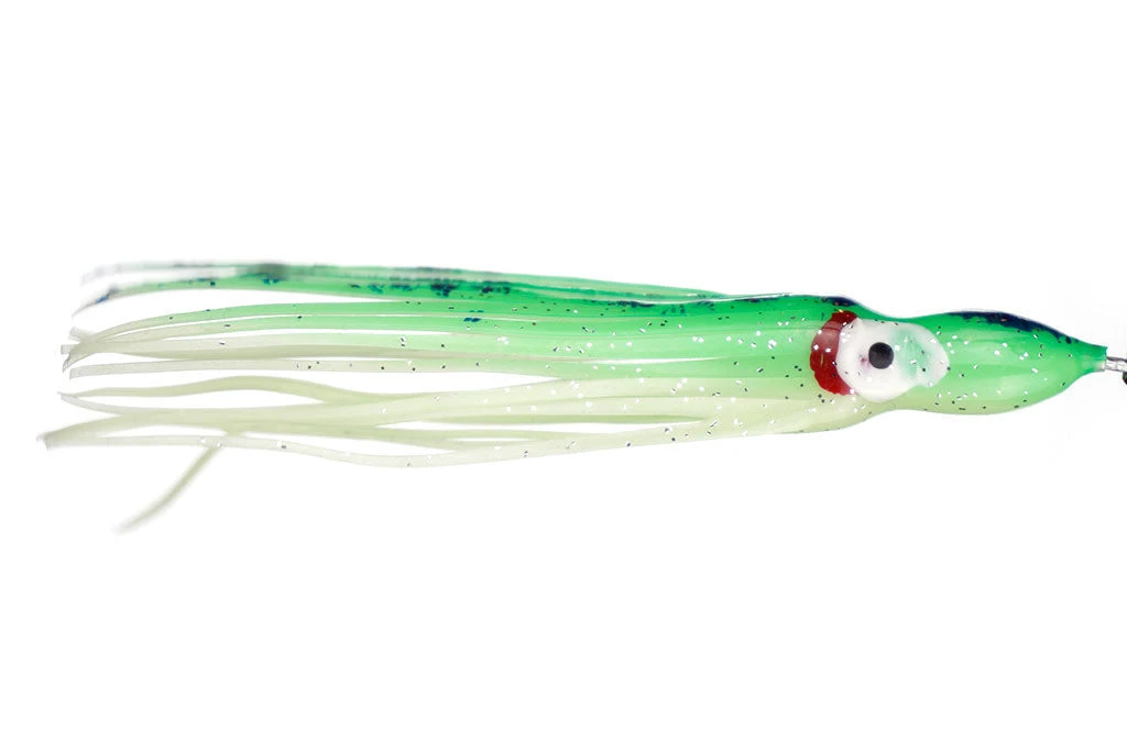 NORTH PACIFIC OCTOPUS 4-1/4" OG142R (Pickle Green) Hoochies 2 NORTH PACIFIC OCTOPUS 4-1/4" OG142R (Pickle Green) Hoochies