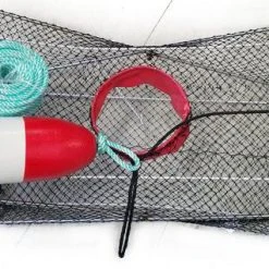 Trap Fishing Jolly Good Large Stainless Steel Prawn/Crab Trap Kit With Bait Bag + Float & Rope