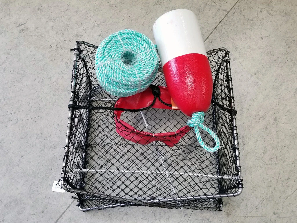 Trap Fishing Jolly Good Small Stainless Steel Prawn/Crab Trap Kit With Bait Bag + Float & Rope 2 Trap Fishing Jolly Good Small Stainless Steel Prawn/Crab Trap Kit With Bait Bag + Float & Rope