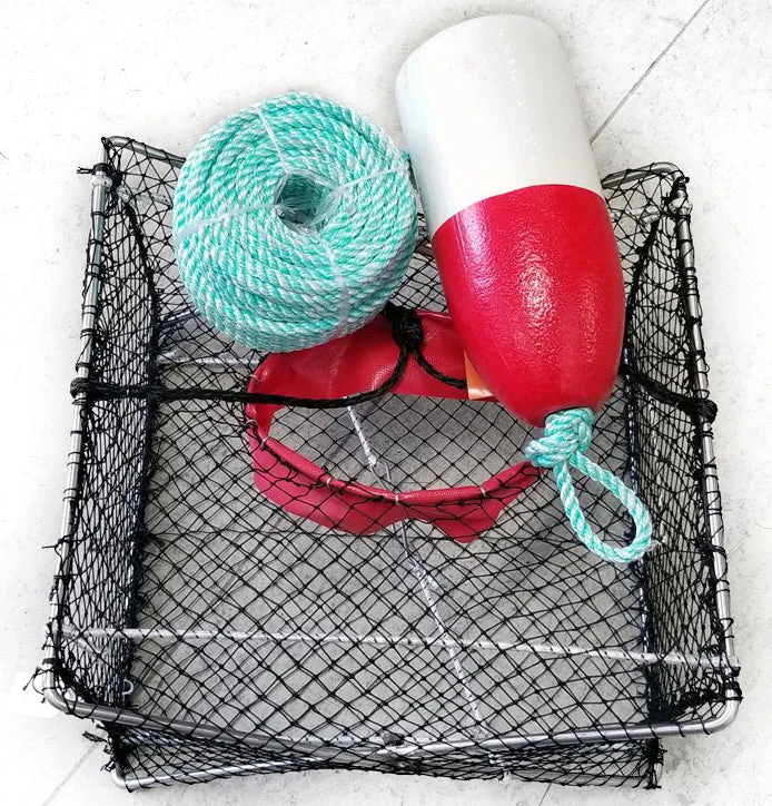 Trap Fishing Jolly Good Small Stainless Steel Prawn/Crab Trap Kit With Bait Bag + Float & Rope 1 Trap Fishing Jolly Good Small Stainless Steel Prawn/Crab Trap Kit With Bait Bag + Float & Rope