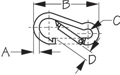 SEADOG 156100-1 SNAP HOOK 3/8"