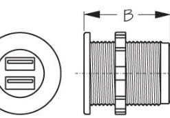 Marine Hardware SEADOG 426515-1 DUAL USB POWER SOCKET