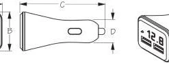 Marine Hardware SEADOG 426513-1 DUAL USB POWER PLUG WITH VOLTAGE/AMP METER