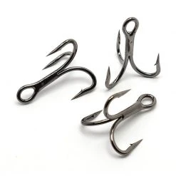 Gamakatsu Black Treble Hooks, 4X Strong