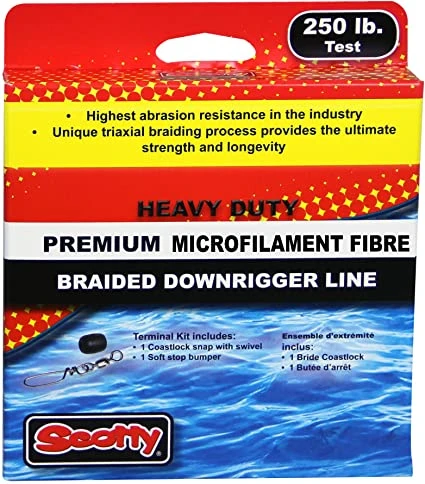 Scotty 2203 250lb Test Heavy Duty Braided Downrigger Line 500ft Salmon Trolling 1 Scotty 2203 250lb Test Heavy Duty Braided Downrigger Line 500ft Salmon Trolling