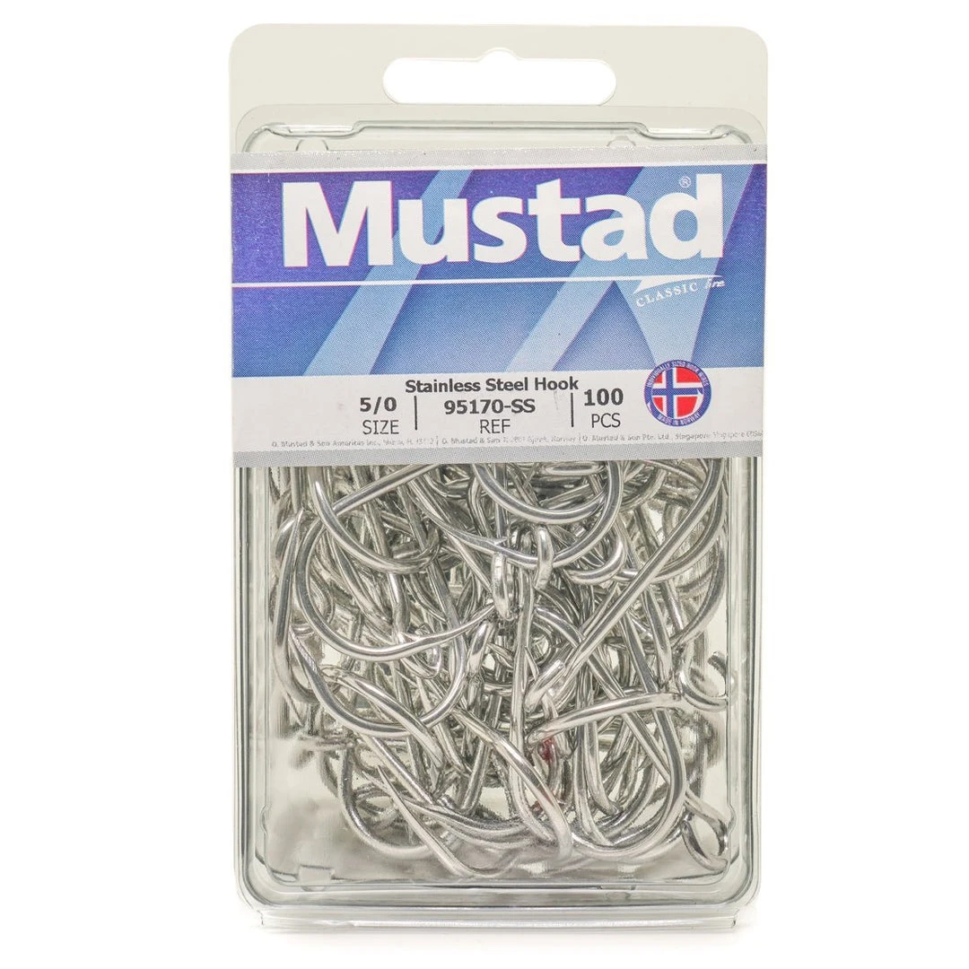 Salmon Trolling Mustad 95170-SS Salmon Siwash - 3x Strong - Stainless Steel Hooks (Box 100) 3 Salmon Trolling Mustad 95170-SS Salmon Siwash - 3x Strong - Stainless Steel Hooks (Box 100)