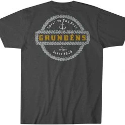 Clothing/Gloves Grundens Rope Knot T-Shirt Heather Charcoal