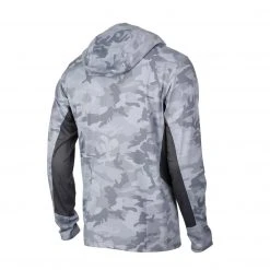 Pelagic Exo-Tech Hooded Fishing Shirt Gray Fish Camo