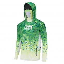 Pelagic Exo-Tech Hooded Fishing Shirt Green Dorado Clothing/Gloves