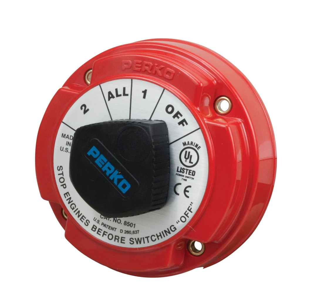 Pacific Net & Twine Ltd Marine Hardware PERKO 8501-DP BATTERY SWITCH 4 POS 1 Pacific Net & Twine Ltd Marine Hardware PERKO 8501-DP BATTERY SWITCH 4 POS
