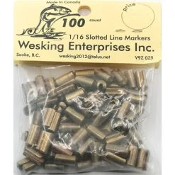 Wesking Brass Bead Slotted Line Markers For 1/16in Wire (100 Pack)