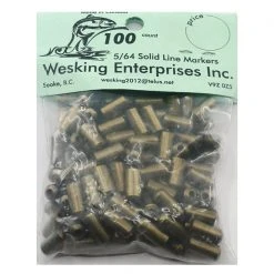 Salmon Trolling Wesking Brass Bead Solid Marker For 5/64" Line (100 Pack)