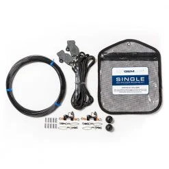 Gemlux Single Outrigger Rigging Kit Black Tuna/Blue Water