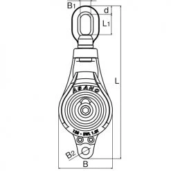 Marine Hardware ASANO 10083 STAINLESS BLOCK 125MM